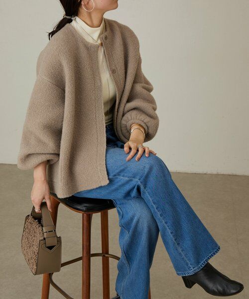 BEARDSLEY / ビアズリー ブルゾン | パフ袖ニットコート | 詳細1