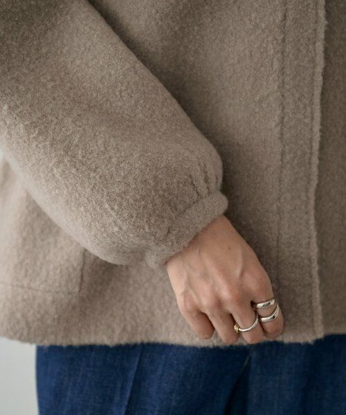 BEARDSLEY / ビアズリー ブルゾン | パフ袖ニットコート | 詳細15