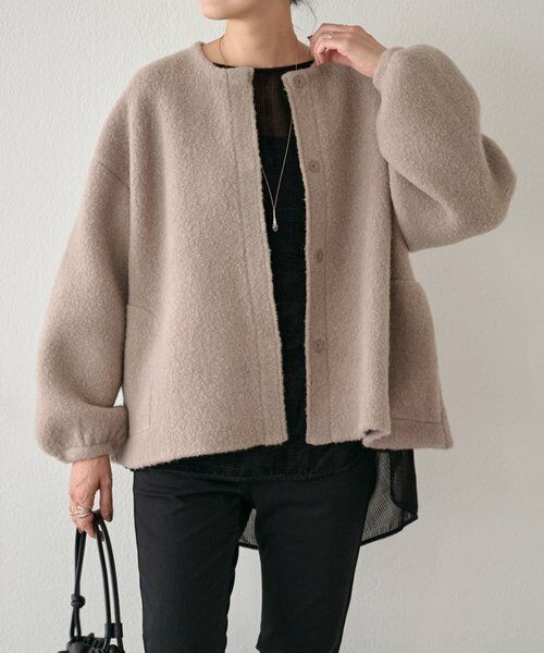 BEARDSLEY / ビアズリー ブルゾン | パフ袖ニットコート | 詳細22