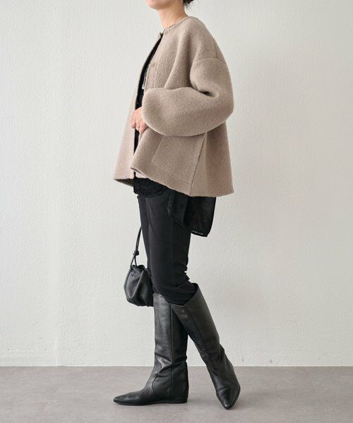 BEARDSLEY / ビアズリー ブルゾン | パフ袖ニットコート | 詳細24