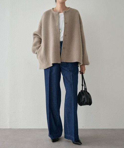 BEARDSLEY / ビアズリー ブルゾン | パフ袖ニットコート | 詳細5