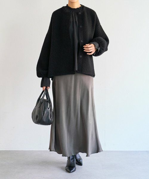 BEARDSLEY / ビアズリー ブルゾン | パフ袖ニットコート | 詳細10