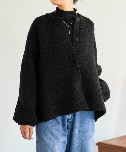 BEARDSLEY / ビアズリー ブルゾン | パフ袖ニットコート | 詳細30