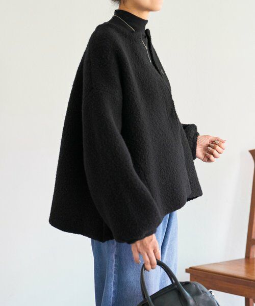 BEARDSLEY / ビアズリー ブルゾン | パフ袖ニットコート | 詳細3