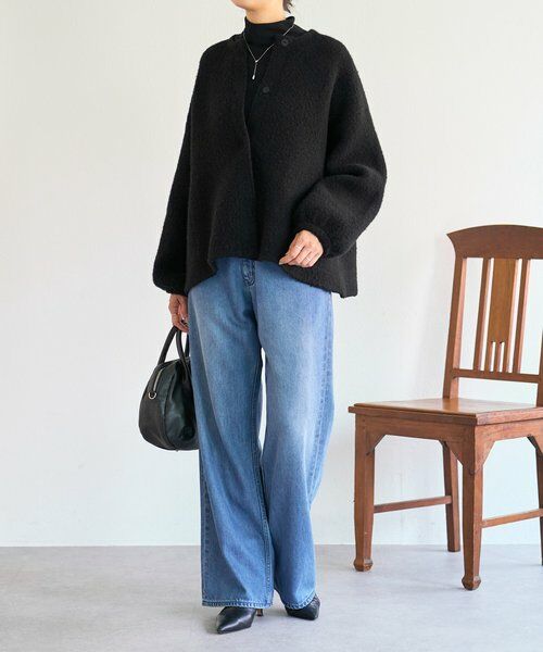 BEARDSLEY / ビアズリー ブルゾン | パフ袖ニットコート | 詳細5