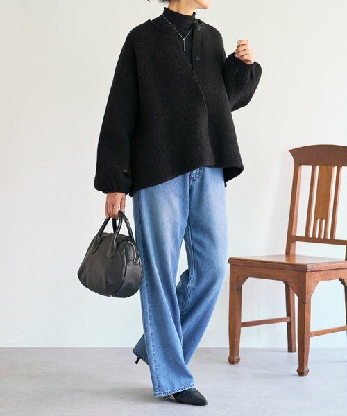 セール】 パフ袖ニットコート （ブルゾン）｜BEARDSLEY / ビアズリー