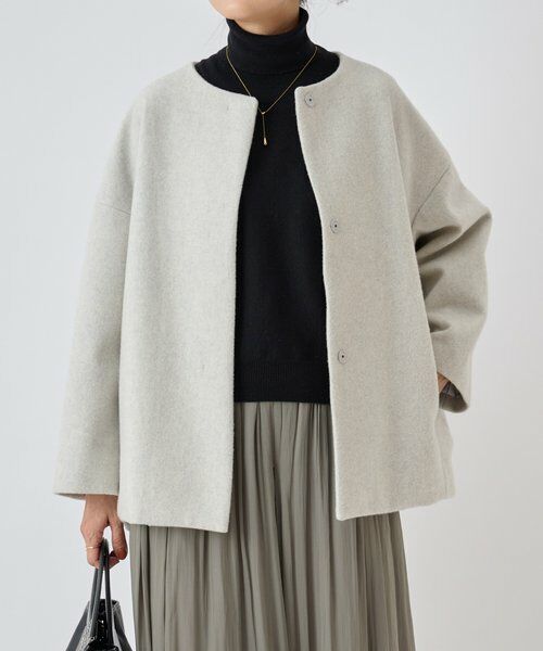 BEARDSLEY / ビアズリー その他アウター | 後ろぷっくりウールショートコート | 詳細17