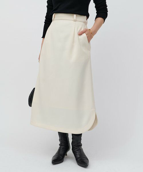 BEARDSLEY/ビアズリー 裾ラウンドタイトスカート アイボリー F BEARDSLEY/ビアズリー 裾ラウンドタイトスカート アイボリー F