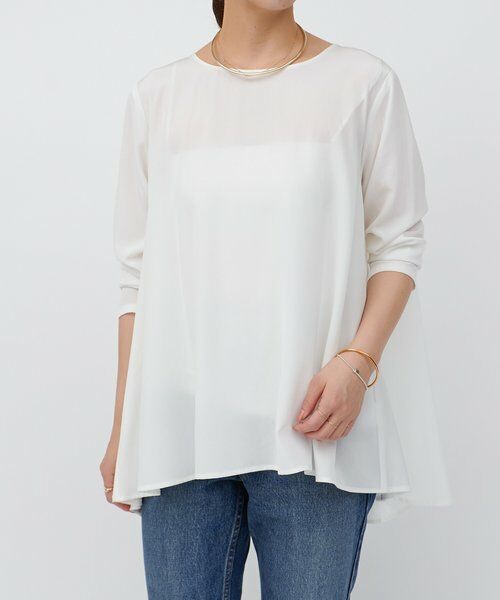 BEARDSLEY/ビアズリー バックフレアブラウス ホワイト F BEARDSLEY/ビアズリー バックフレアブラウス ホワイト F