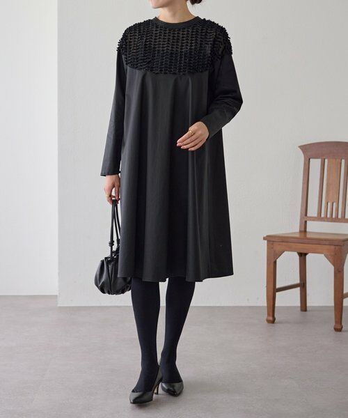 BEARDSLEY / ビアズリー ロング・マキシ丈ワンピース | フェザージャガードフレアワンピース | 詳細1