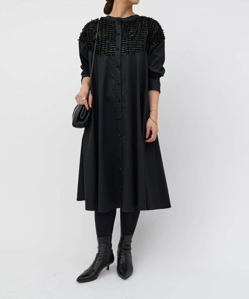 BEARDSLEY / ビアズリー ロング・マキシ丈ワンピース | フェザージャガードフレアワンピース | 詳細12