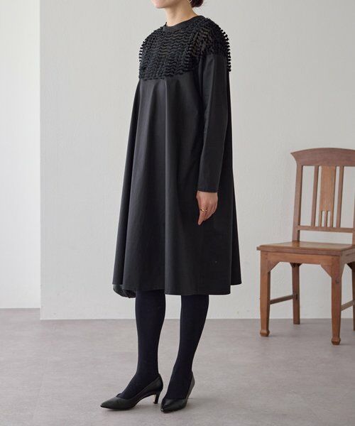 BEARDSLEY / ビアズリー ロング・マキシ丈ワンピース | フェザージャガードフレアワンピース | 詳細2