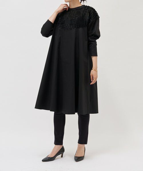 BEARDSLEY / ビアズリー ロング・マキシ丈ワンピース | フェザージャガードフレアワンピース | 詳細21