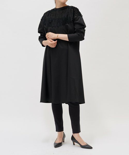 BEARDSLEY / ビアズリー ロング・マキシ丈ワンピース | フェザージャガードフレアワンピース | 詳細22