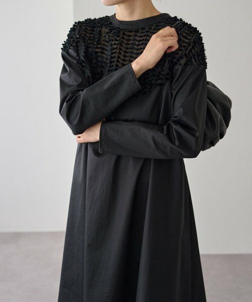 BEARDSLEY / ビアズリー ロング・マキシ丈ワンピース | フェザージャガードフレアワンピース | 詳細6