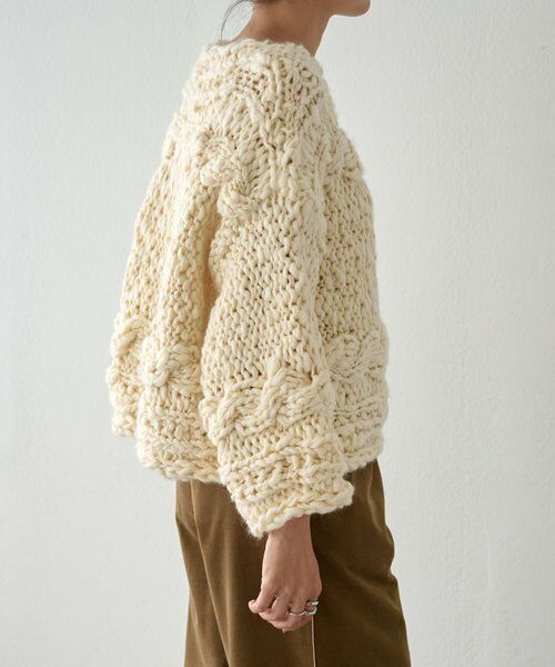 BEARDSLEY / ビアズリー ニット・セーター | 《15 quinze》棒針ケーブルプルオーバー | 詳細6