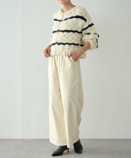 BEARDSLEY / ビアズリー ニット・セーター | 《15 quinze》ロービングボーダー前後ニット | 詳細11