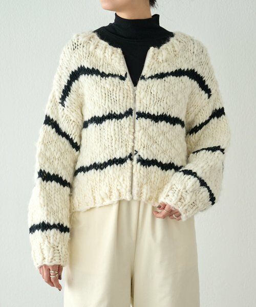 BEARDSLEY / ビアズリー ニット・セーター | 《15 quinze》ロービングボーダー前後ニット | 詳細13