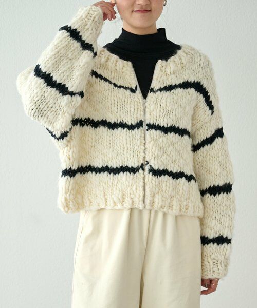 BEARDSLEY / ビアズリー ニット・セーター | 《15 quinze》ロービングボーダー前後ニット | 詳細14