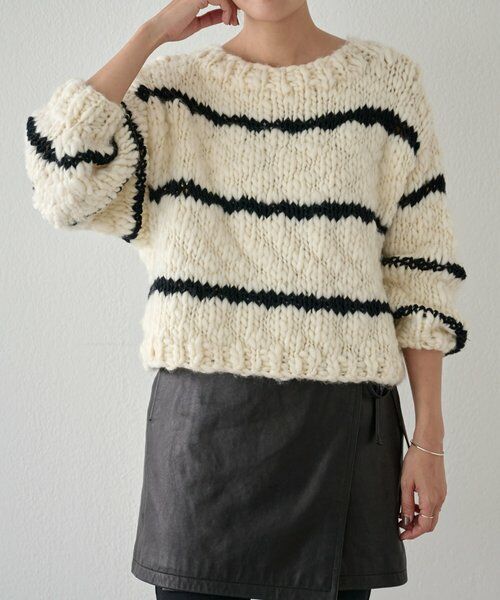 BEARDSLEY / ビアズリー ニット・セーター | 《15 quinze》ロービングボーダー前後ニット | 詳細24