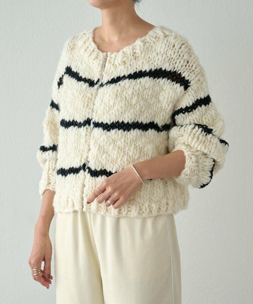 BEARDSLEY / ビアズリー ニット・セーター | 《15 quinze》ロービングボーダー前後ニット | 詳細5