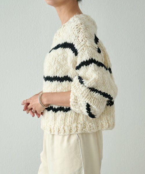 BEARDSLEY / ビアズリー ニット・セーター | 《15 quinze》ロービングボーダー前後ニット | 詳細6