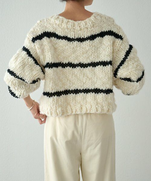BEARDSLEY / ビアズリー ニット・セーター | 《15 quinze》ロービングボーダー前後ニット | 詳細7