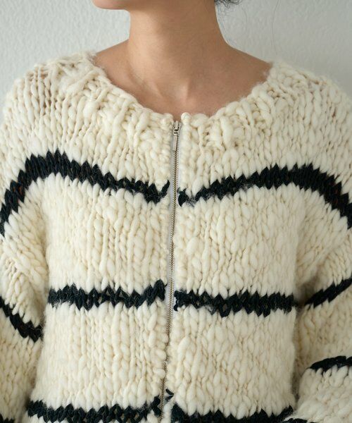 BEARDSLEY / ビアズリー ニット・セーター | 《15 quinze》ロービングボーダー前後ニット | 詳細9