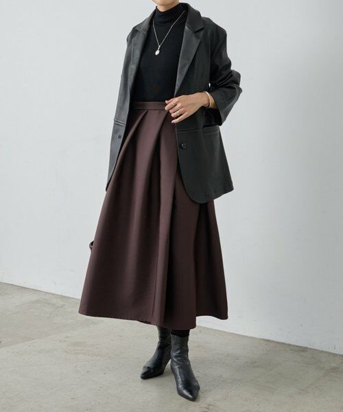 BEARDSLEY / ビアズリー ロング・マキシ丈スカート | 《15 quinze》リバーシブルサテンスカート | 詳細13