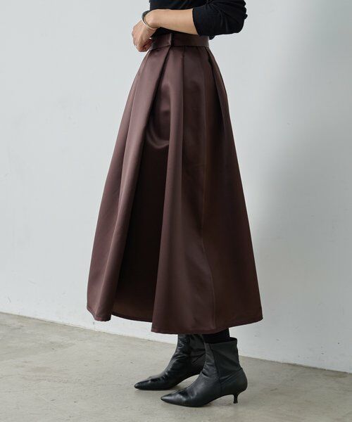 BEARDSLEY / ビアズリー ロング・マキシ丈スカート | 《15 quinze》リバーシブルサテンスカート | 詳細15