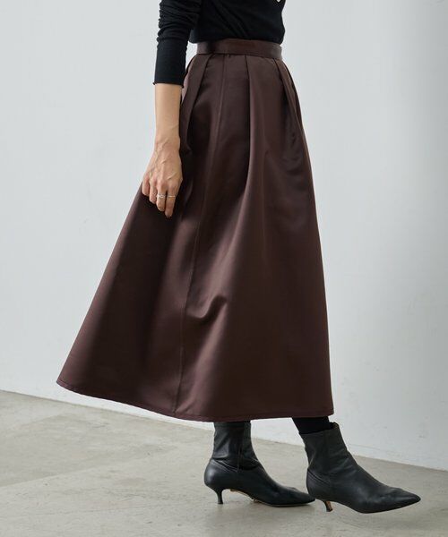 BEARDSLEY / ビアズリー ロング・マキシ丈スカート | 《15 quinze》リバーシブルサテンスカート | 詳細17