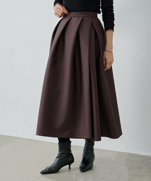BEARDSLEY / ビアズリー ロング・マキシ丈スカート | 《15 quinze》リバーシブルサテンスカート | 詳細3