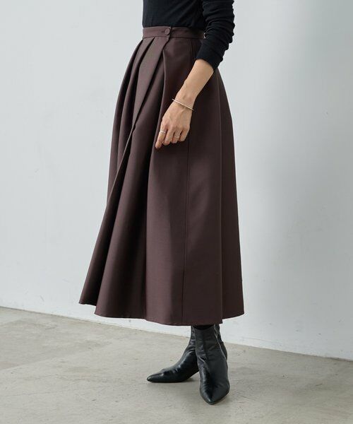 BEARDSLEY / ビアズリー ロング・マキシ丈スカート | 《15 quinze》リバーシブルサテンスカート | 詳細4