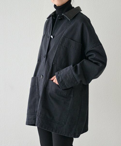 BEARDSLEY / ビアズリー その他アウター | 《15 quinze》レザーコンビワークジャケット | 詳細4