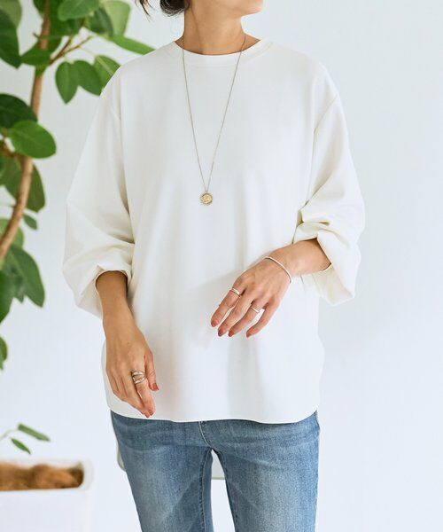 BEARDSLEY　ビアズリー　 Tブラウス　ホワイト ビアズリー BEARDSLEY 半袖Tブラウス （white） -ファッション