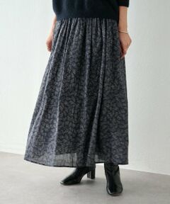 BEARDSLEY / ビアズリー ロング・マキシ丈スカート | リーフプリントスカート