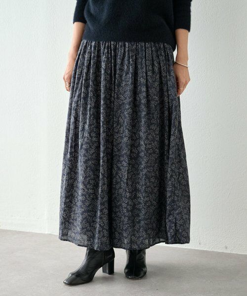 BEARDSLEY / ビアズリー ロング・マキシ丈スカート | リーフプリントスカート | 詳細5