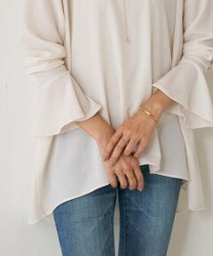 BEARDSLEY / ビアズリー シャツ・ブラウス | フリルカフス後ろドレープTブラウス