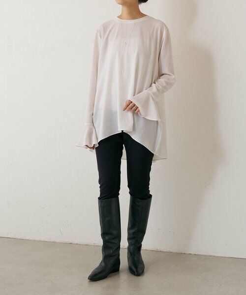 BEARDSLEY / ビアズリー シャツ・ブラウス | フリルカフス後ろドレープTブラウス | 詳細11