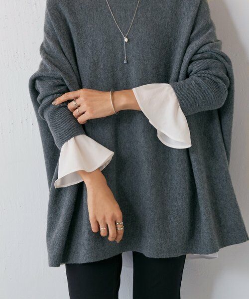 BEARDSLEY / ビアズリー シャツ・ブラウス | フリルカフス後ろドレープTブラウス | 詳細15