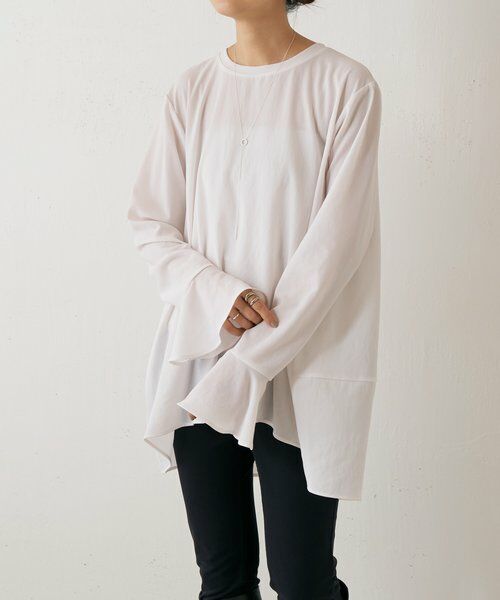 BEARDSLEY / ビアズリー シャツ・ブラウス | フリルカフス後ろドレープTブラウス | 詳細2