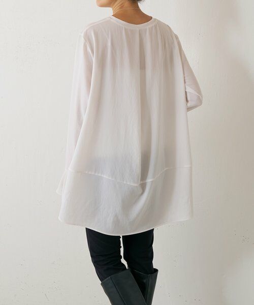 BEARDSLEY / ビアズリー シャツ・ブラウス | フリルカフス後ろドレープTブラウス | 詳細4