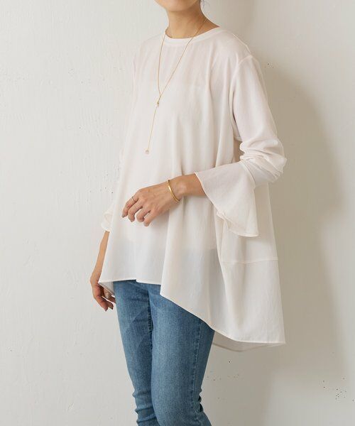 BEARDSLEY / ビアズリー シャツ・ブラウス | フリルカフス後ろドレープTブラウス | 詳細23