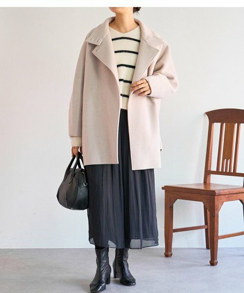 ☆定価44,000円　☆ビアズリー　BEARDSLEY ウールリバーコート完売品 セール】《完売サイズ追加検討中》ドルマンリバーコート（その他