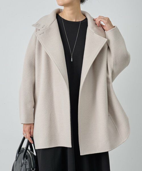 ☆定価44,000円　☆ビアズリー　BEARDSLEY ウールリバーコート完売品 BEARDSLEY（ビアズリー）の「ショートリバーコート（ノーカラー