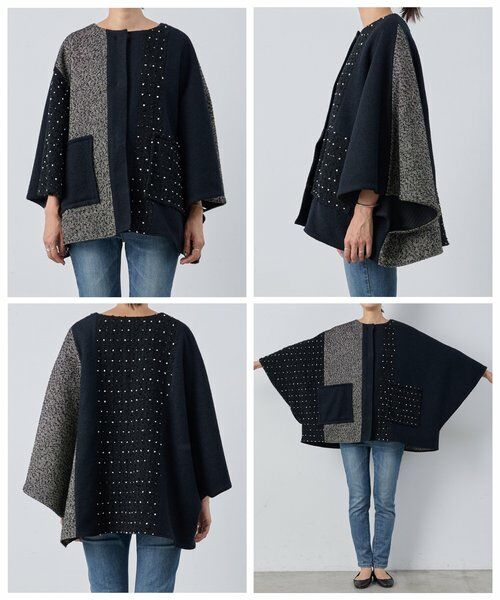 BEARDSLEY / ビアズリー その他アウター | パッチワークポンチョコート | 詳細16