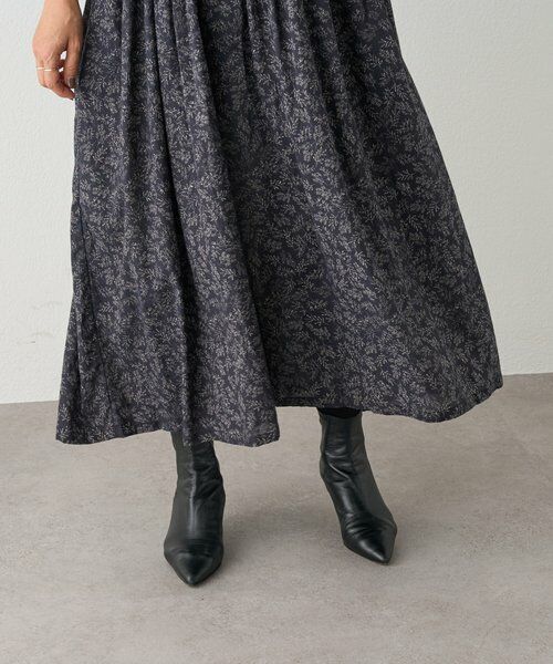 BEARDSLEY / ビアズリー ロング・マキシ丈ワンピース | リーフプリントギャザーワンピース | 詳細24