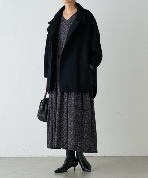 BEARDSLEY / ビアズリー ロング・マキシ丈ワンピース | リーフプリントギャザーワンピース | 詳細26