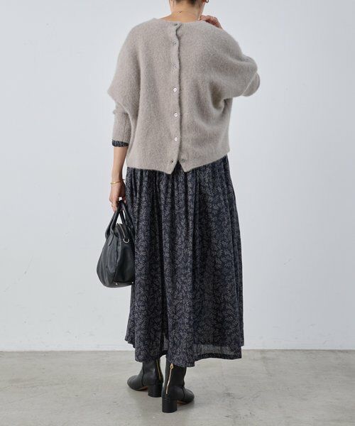 BEARDSLEY / ビアズリー ロング・マキシ丈ワンピース | リーフプリントギャザーワンピース | 詳細5