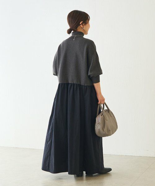 BEARDSLEY / ビアズリー ロング・マキシ丈ワンピース | ニットコンビギャザーワンピース | 詳細16